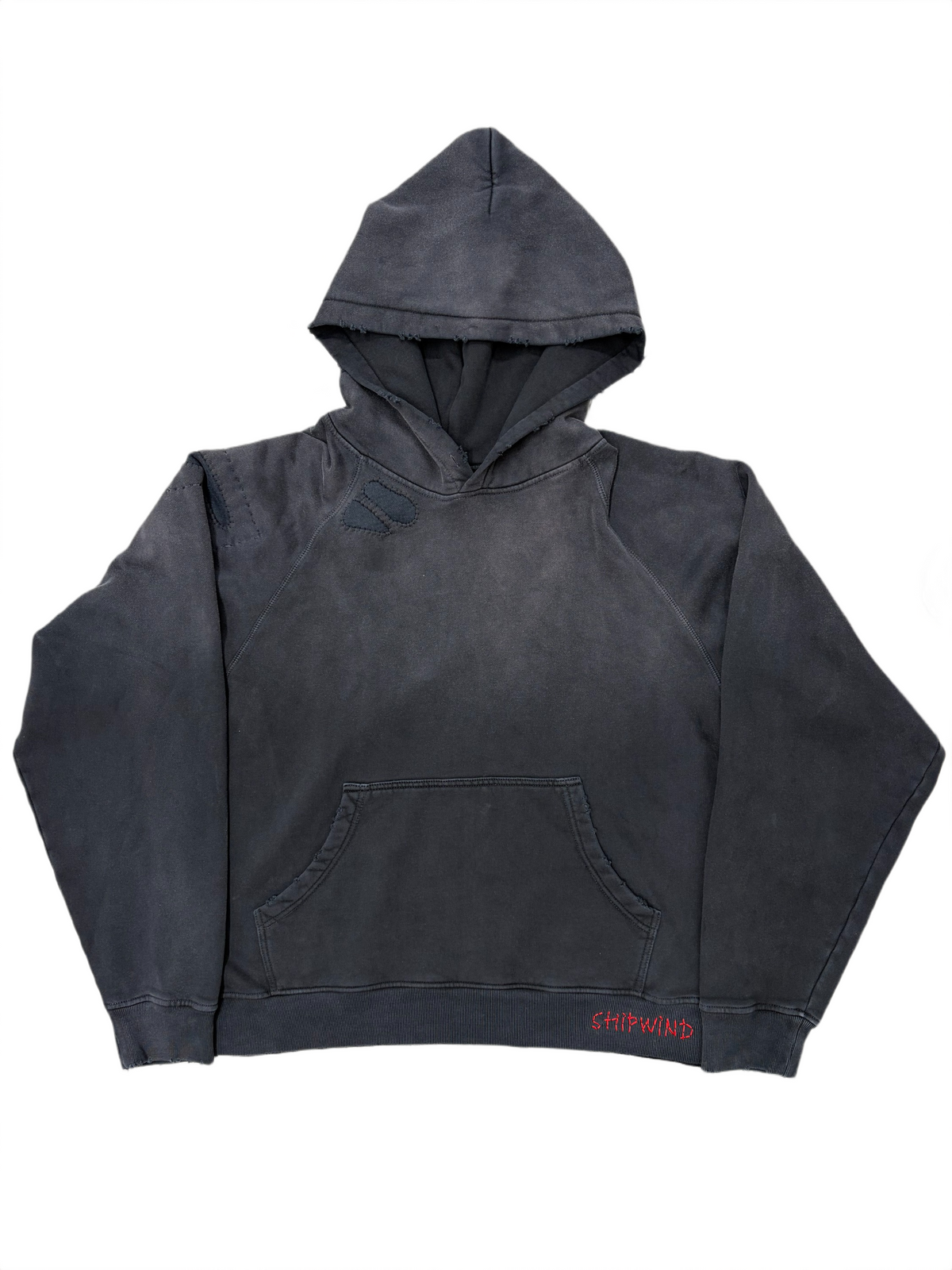 Logo stitch/repaired hoodie