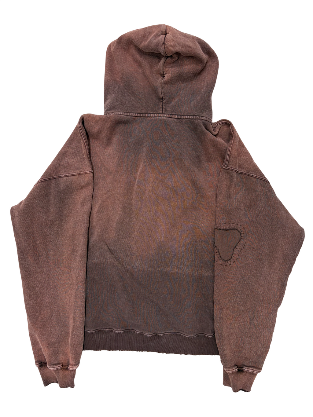 Brown faded/repaired hoodie